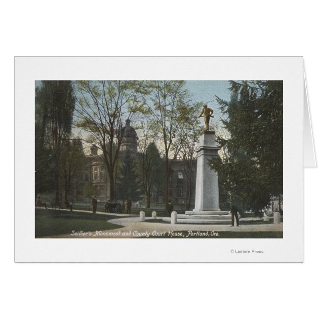 Portland, Oregon - Soldier's Monument & County (Front Horizontal)