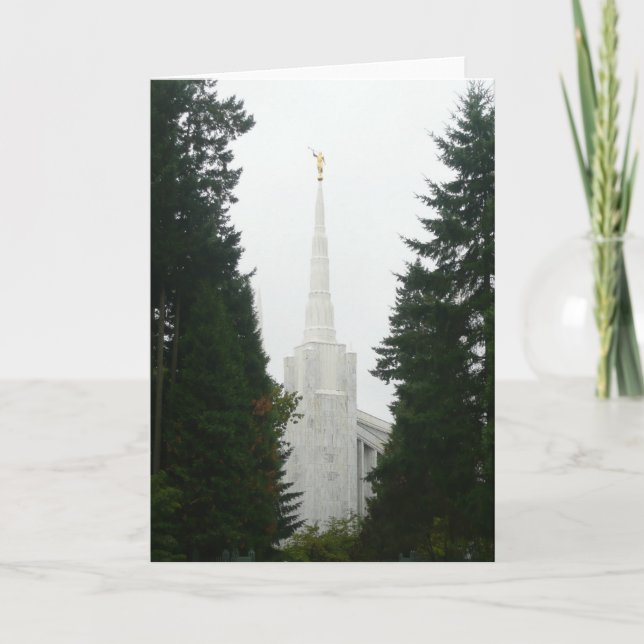 PORTLAND OREGON TEMPLE - Blank Note Card (Front)