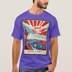 Portland Oregon United States of America Tourism V T-Shirt