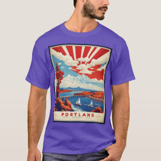 Portland Oregon United States of America Tourism V T-Shirt