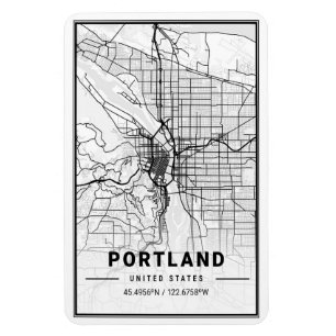 Portland Oregon USA Travel City Map Magnet