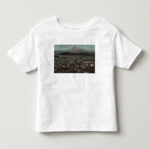 Portland, Oregon - View of Downtown with Mt Toddler T-Shirt