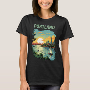 Portland Oregon Waterfront Park Travel T-Shirt