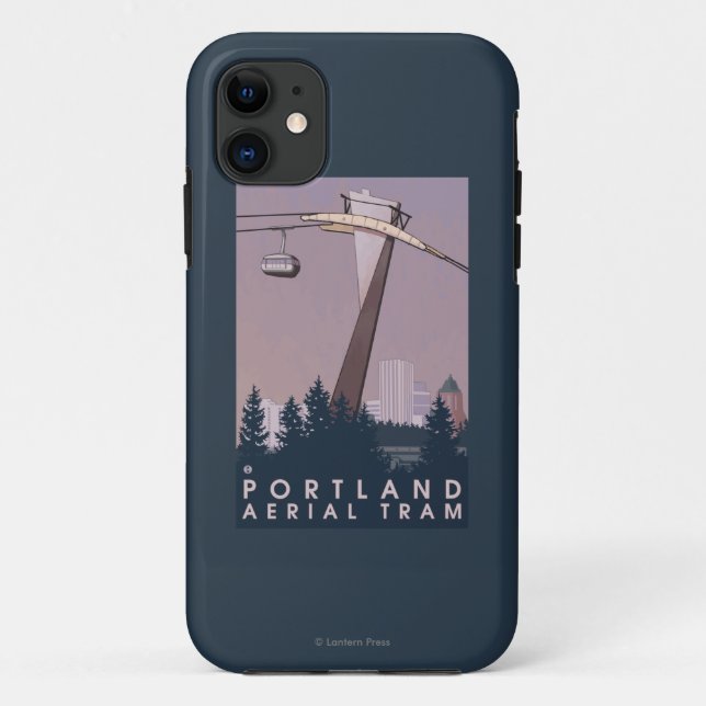 Portland, OregonAerial Tram Scene Case-Mate iPhone Case (Back)