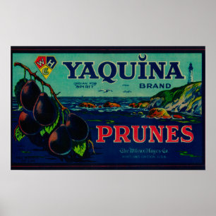 Portland, OregonYaquina Prune Label Poster