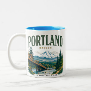 Portland Pacific Northwest Two-Tone Coffee Mug