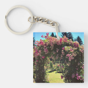 Portland Rose Garden Faux Canvas Print Key Ring