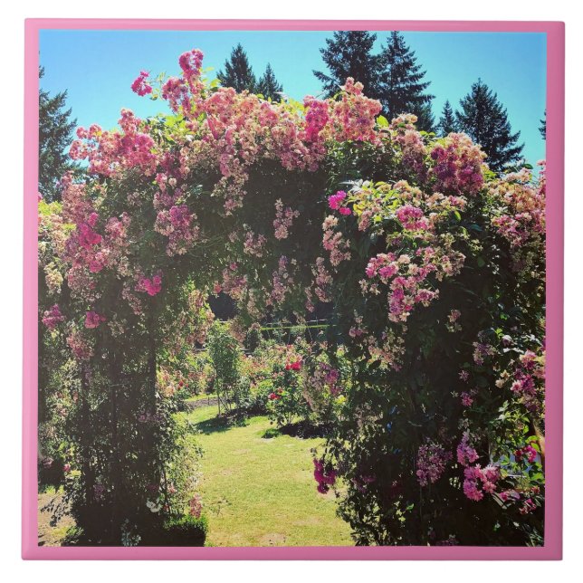 Portland Rose Garden, OR Ceramic Tile (Front)