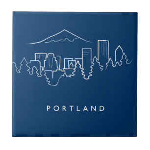 Portland Skyline Ceramic Tile