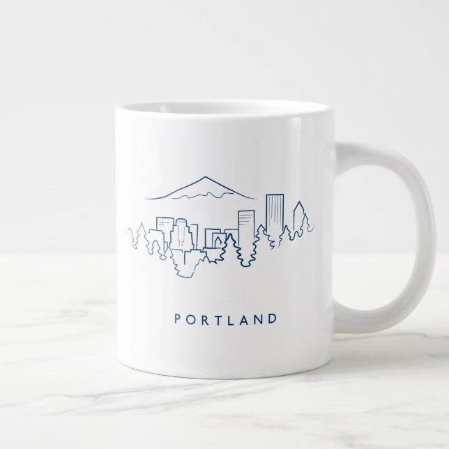 Portland Skyline Large Coffee Mug (Right)