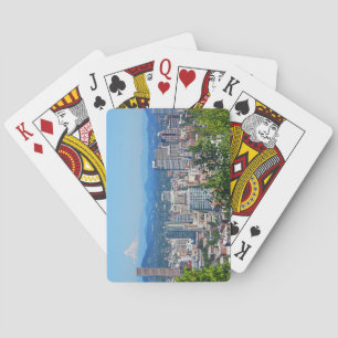 Portland Skyline Mount Hood Playing Cards