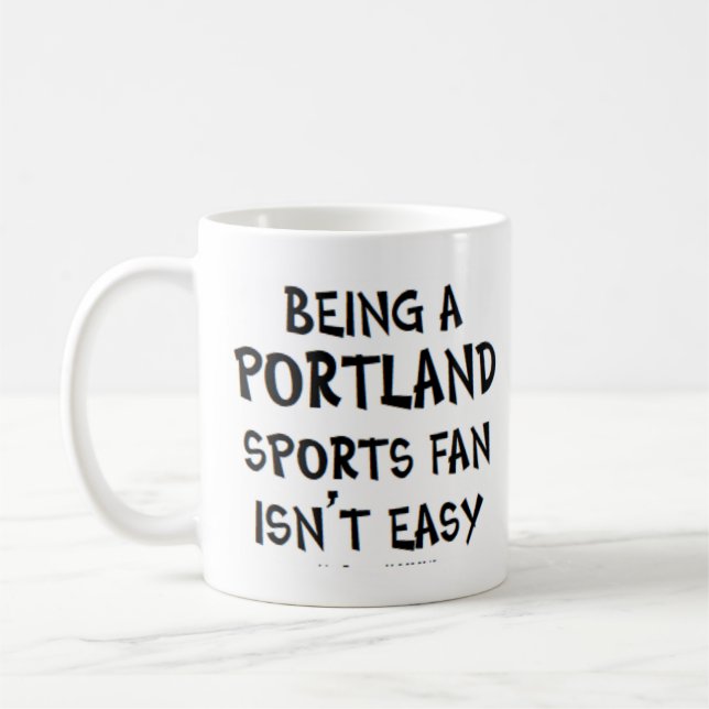 portland sports fan, being coffee mug (Left)