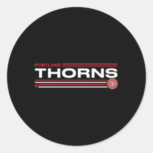 Portland Thorns Fc Stripes Nwsl Soccer Classic Round Sticker
