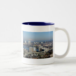 Portland Viewed from the Aerial Tram Two-Tone Coffee Mug