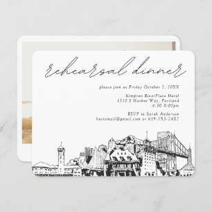 Portland Wedding Rehearsal Invite Enclosure Card