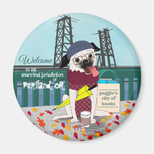 Portlandia Pug: Anarchist Jurisdiction Magnet