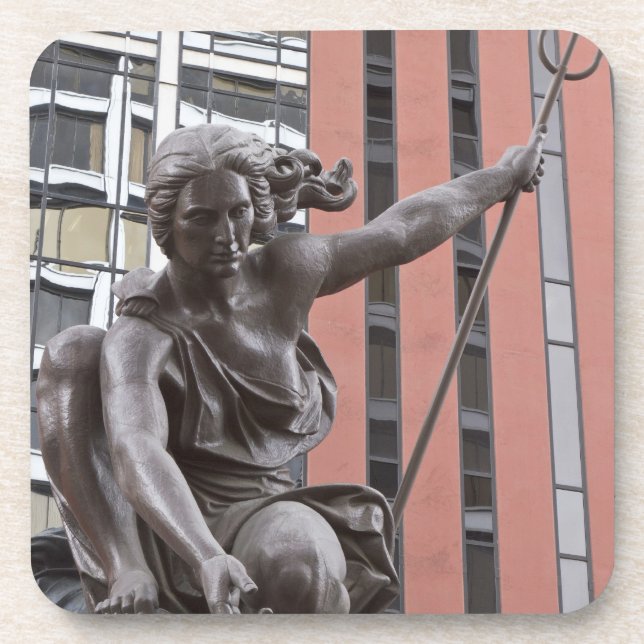 Portlandia statue, Portland, Oregon Coaster (Front)