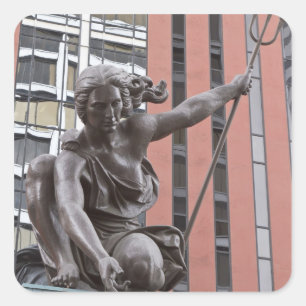 Portlandia statue, Portland, Oregon Square Sticker