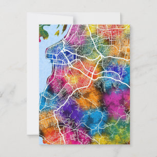 Porto Alegre Brazil City Map Postcard