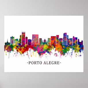 Porto Alegre Brazil Skyline Poster