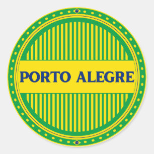 Porto Alegre City Pride – Brazilian Identity Classic Round Sticker