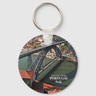 Porto bridge over Douro River, Portugal Key Ring