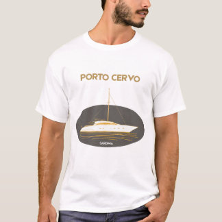 Porto Cervo Sardinia Yacht T-Shirt - Gold Summer