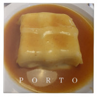 Porto francesinha close up view ceramic tile