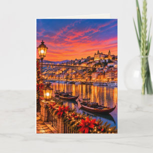 Porto Portugal Blank Christmas Holiday Card