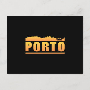 Porto Portugal City Skyline Cityscape Funny Gift Postcard
