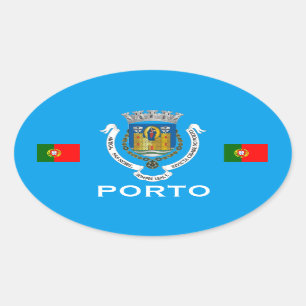 Porto Portugal Euro-style Oval Sticker