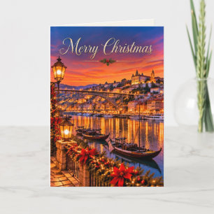 Porto Portugal Merry Christmas Holiday Card