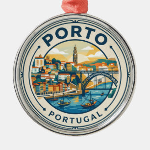 Porto Portugal Metal Ornament