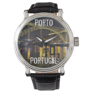 Porto - Portugal. Night Scene Near Douro River Watch