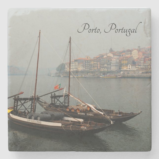 Porto, Portugal Stone Coaster (Front)