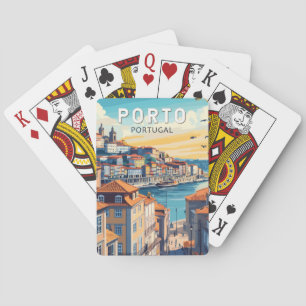 Porto Portugal Travel Art Vintage Playing Cards