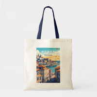 Porto Portugal Travel Art Vintage