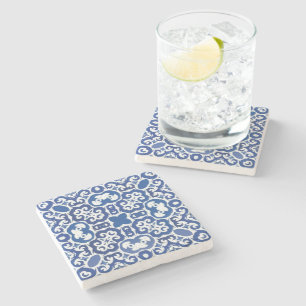 Porto Royale Classic Blue Baroque Stone Coaster
