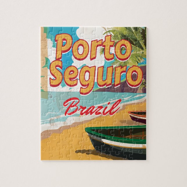 Porto Seguro Brazil Vacation poster Jigsaw Puzzle (Vertical)