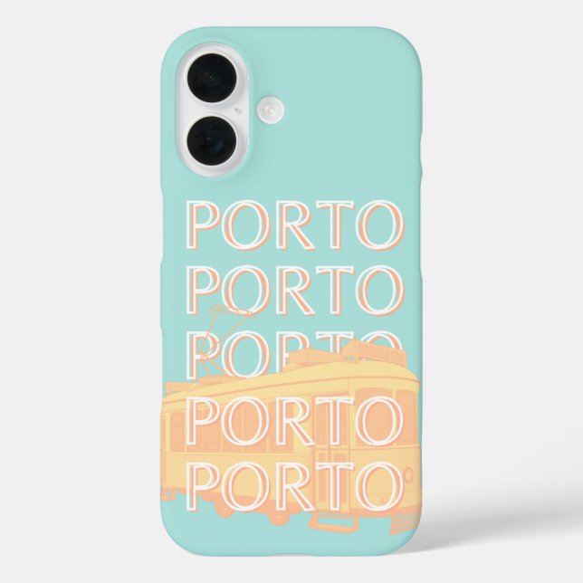 Porto Travel Art, Portugal Travel Art, Pastel Case-Mate iPhone Case (Back)