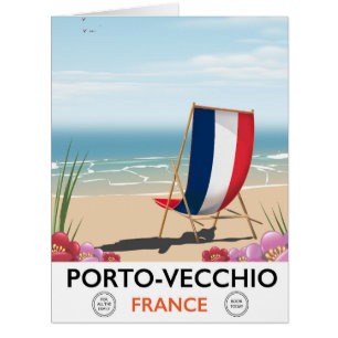 Porto-Vecchio, France beach travel poster