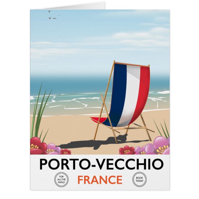 Porto-Vecchio, France beach travel poster (Front)