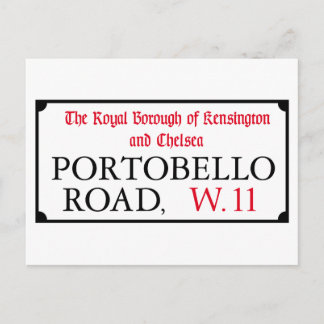 Portobello Road, London Street Sign Postcard
