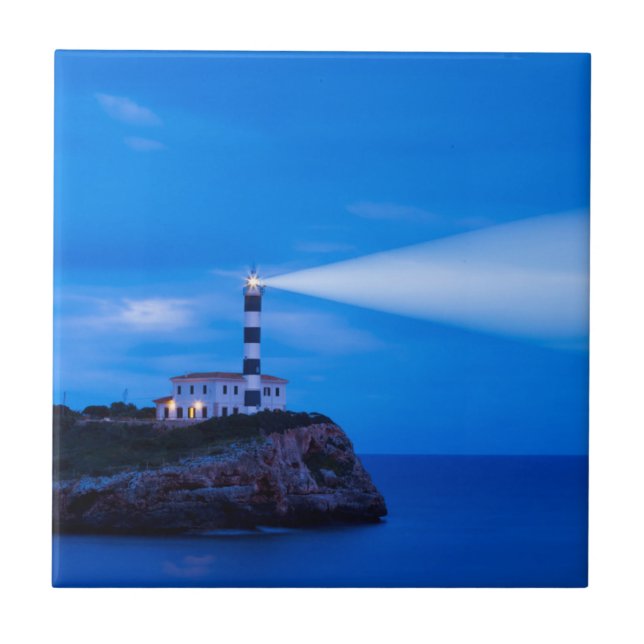 Portocolom Lighthouse Ceramic Tile (Front)