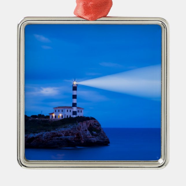 Portocolom Lighthouse Metal Ornament (Front)