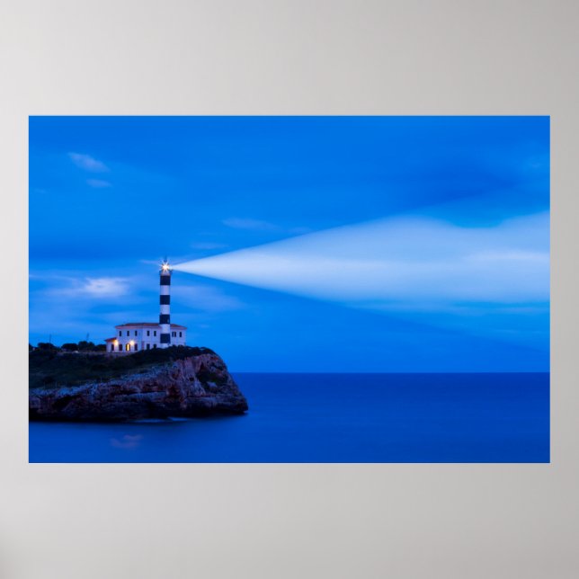 Portocolom Lighthouse Poster (Front)