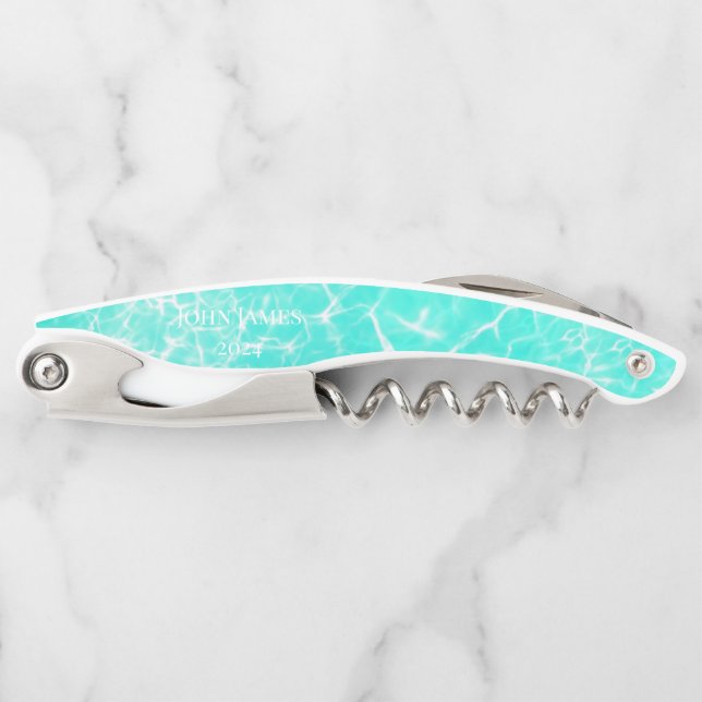 Portofino Aqua Green Beach Party Corkscrew (Front)