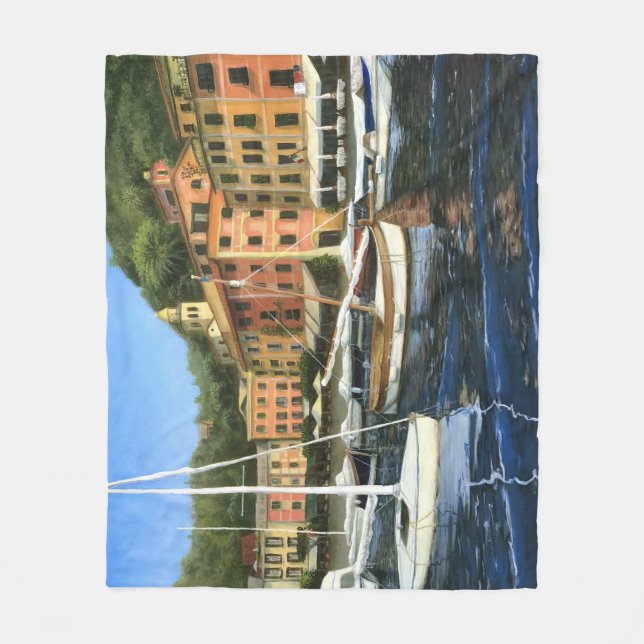 Portofino, Italy Fleece Blanket (Front)