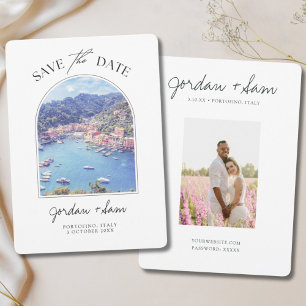 Portofino Italy Wedding Save the Date Invitation