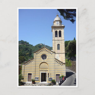 portofino martino church postcard